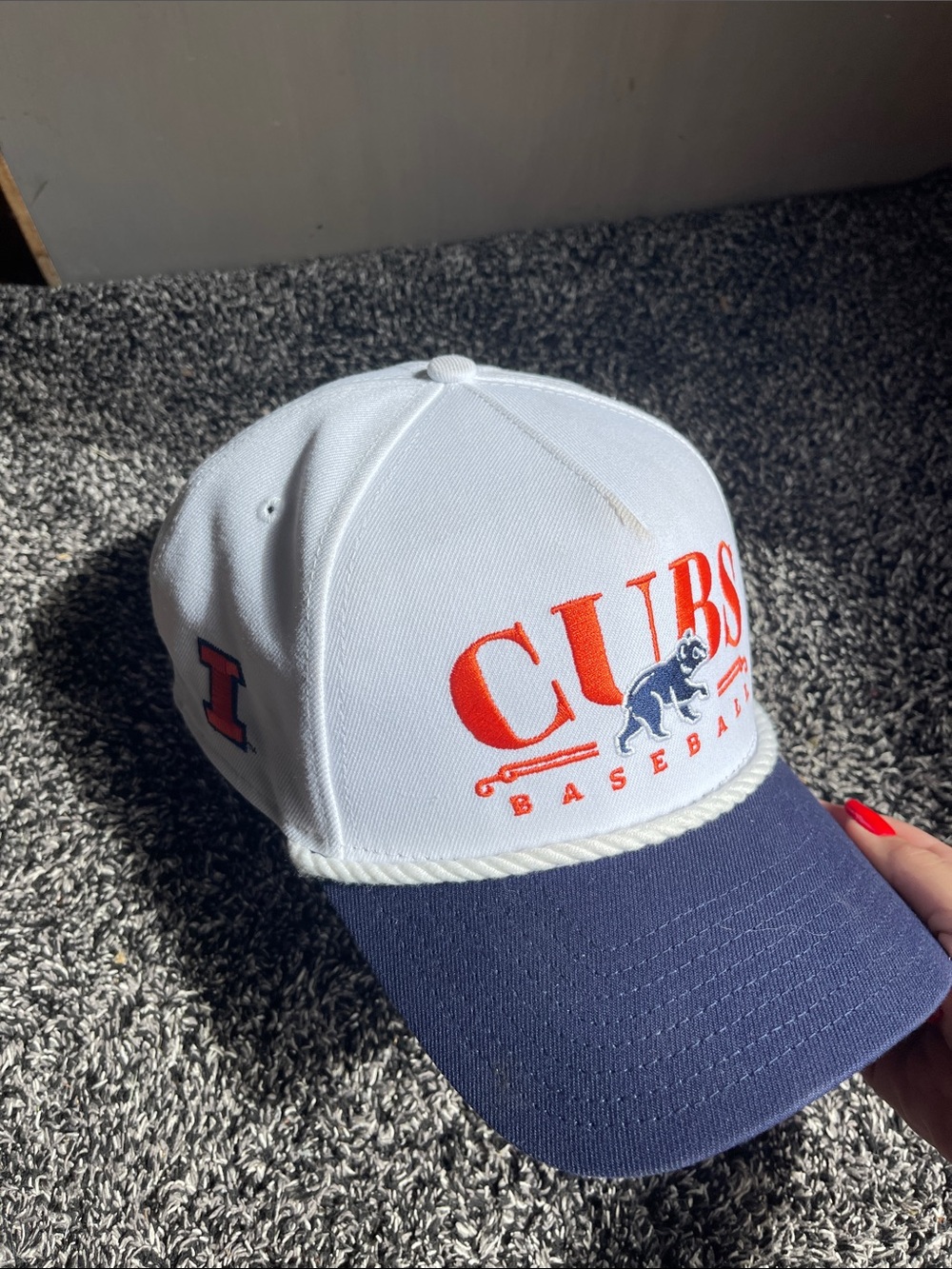 Limited Edition UIUC Cubs Baseball Cap - White and Navy